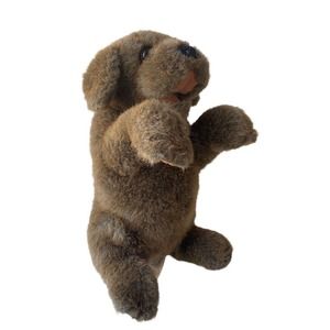 Folkmanis Folktails Hand Puppet Sitting Brown Puppy Dog 15” Large Begging Plush